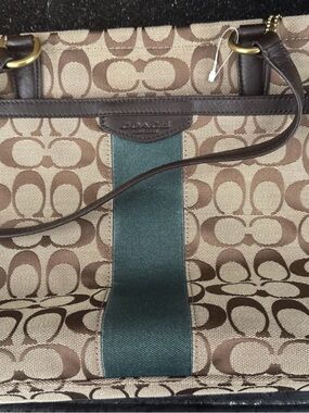 Vintage Y2k Coach Signature Stripe  Carryall Bag F28501 medium